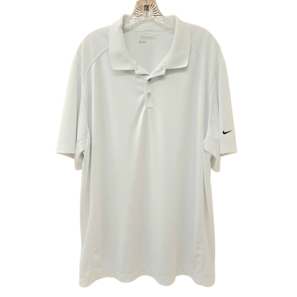 Nike Golf Dri-FIT Victory Polo #818050-100 White Short Sleeve Men's Size 2XL